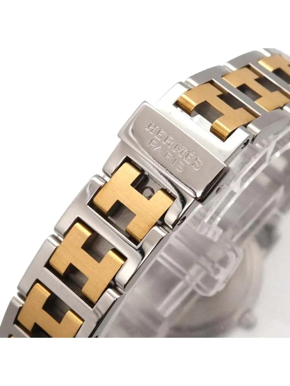 Hermes Clipper Watch Date White Quartz